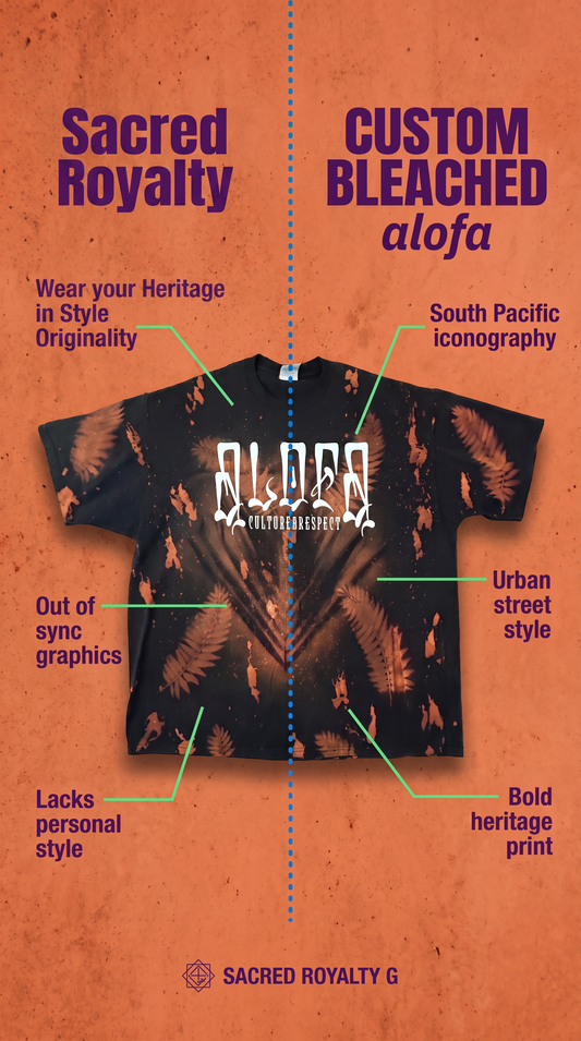 Custom Bleached Alofa Tshirts