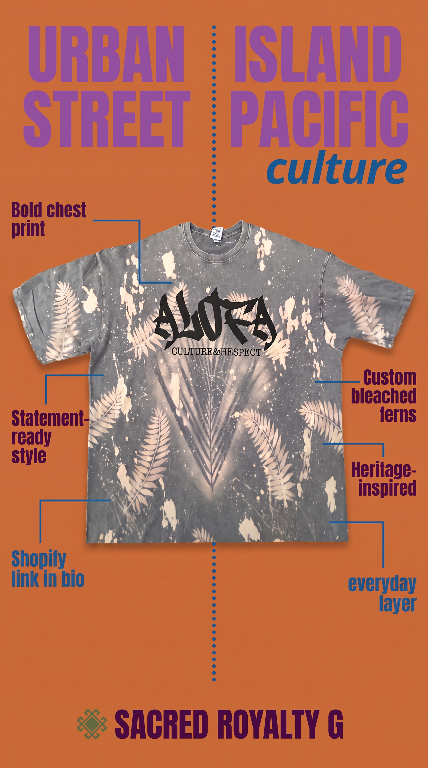 Custom Bleached Alofa Tshirts